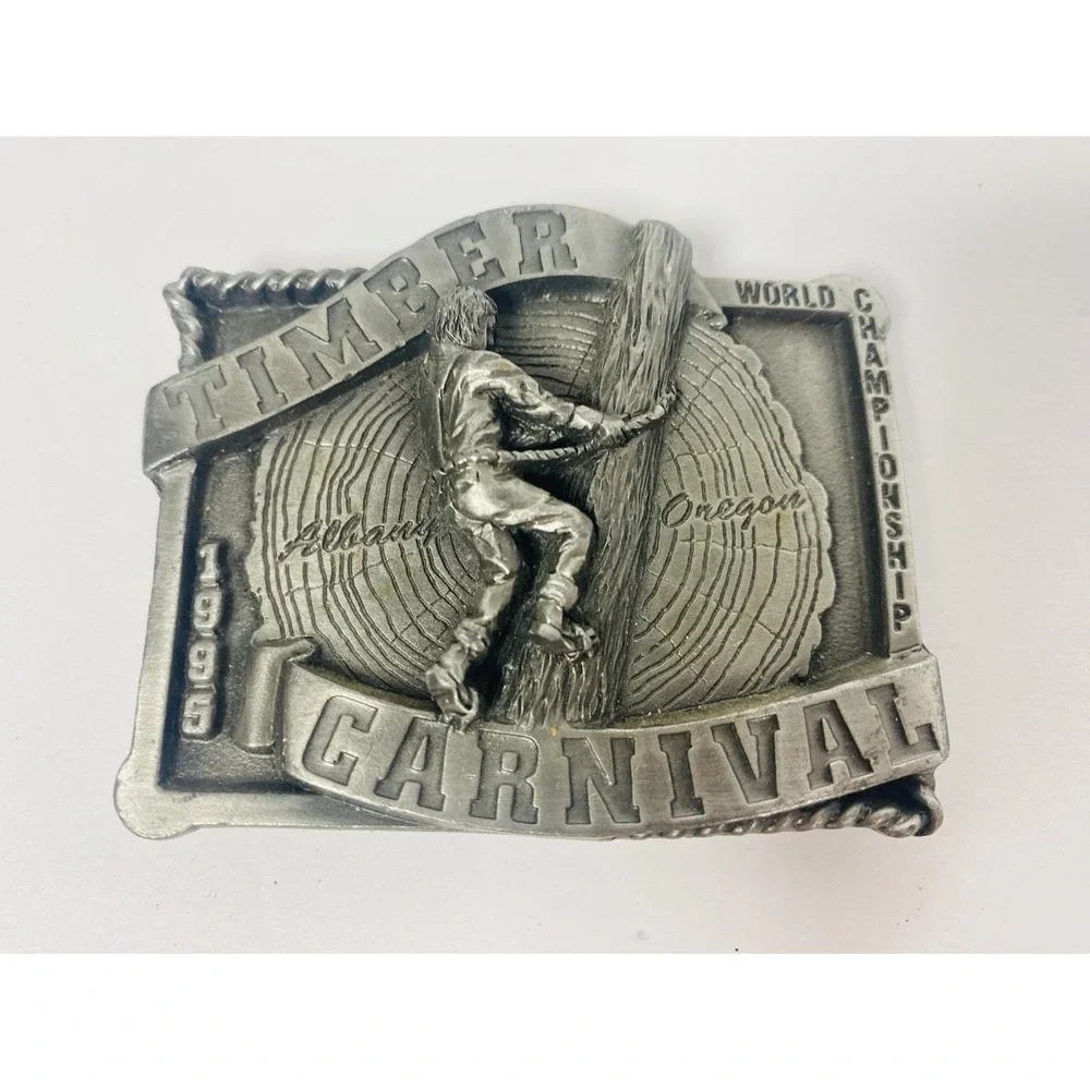 Timber Carnival Albany Oregon Belt Buckle - World Champions 1995 Limited Edition